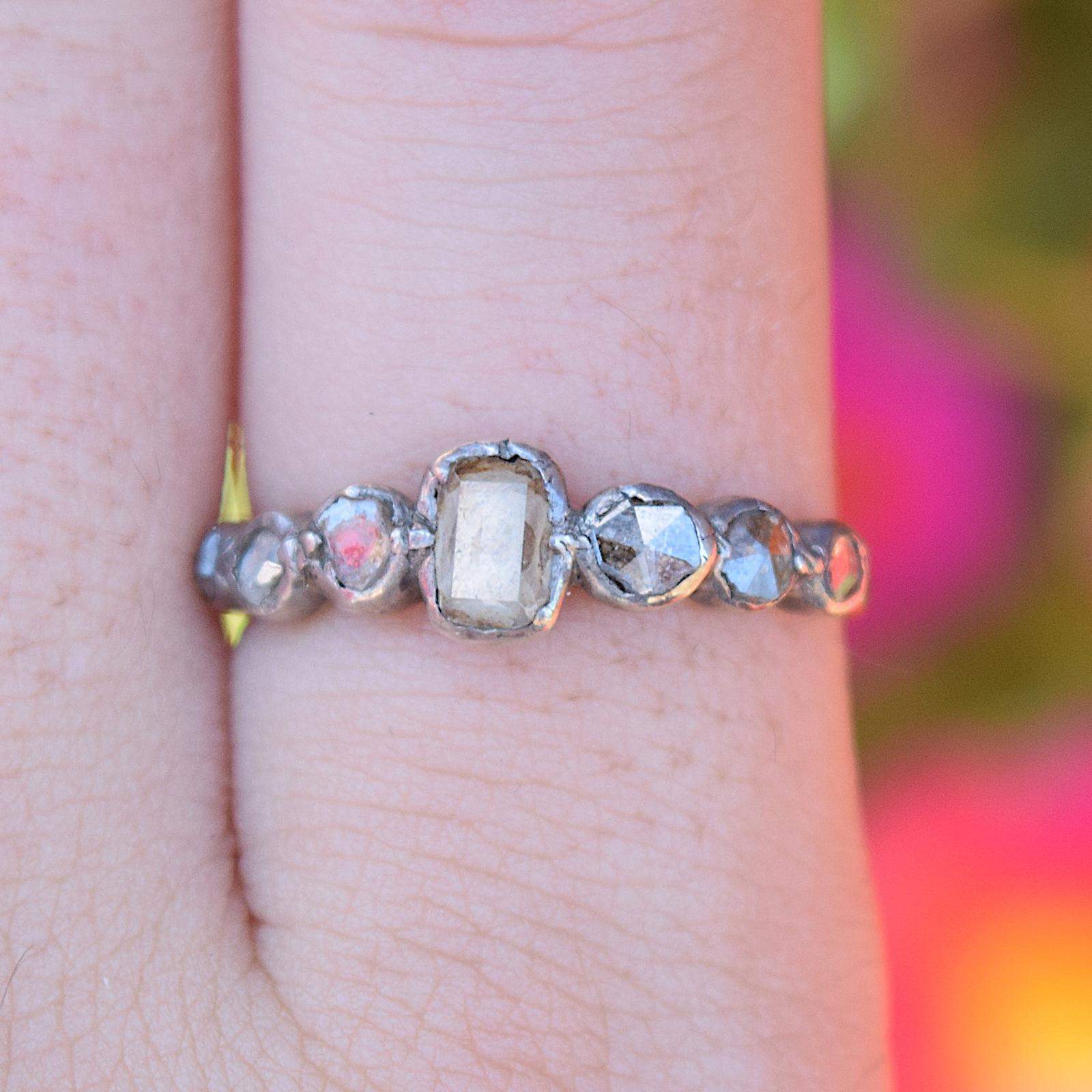 Georgian Half Eternity Ring 